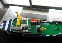customized model of 40mtr. Seismic Research & Support Vessel